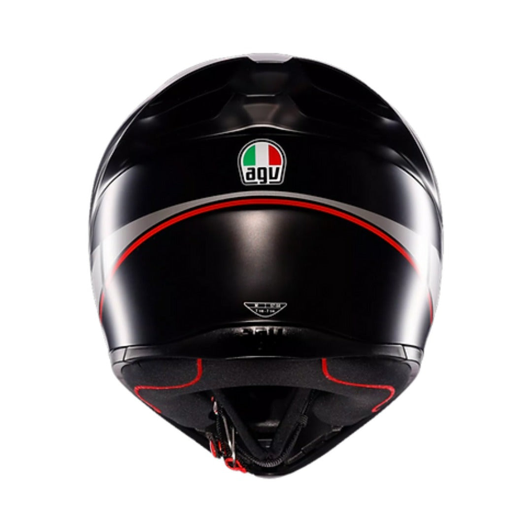AGV K1 S LAP Matt Black Grey Red Helmet ISI ECE 22.06 Certified