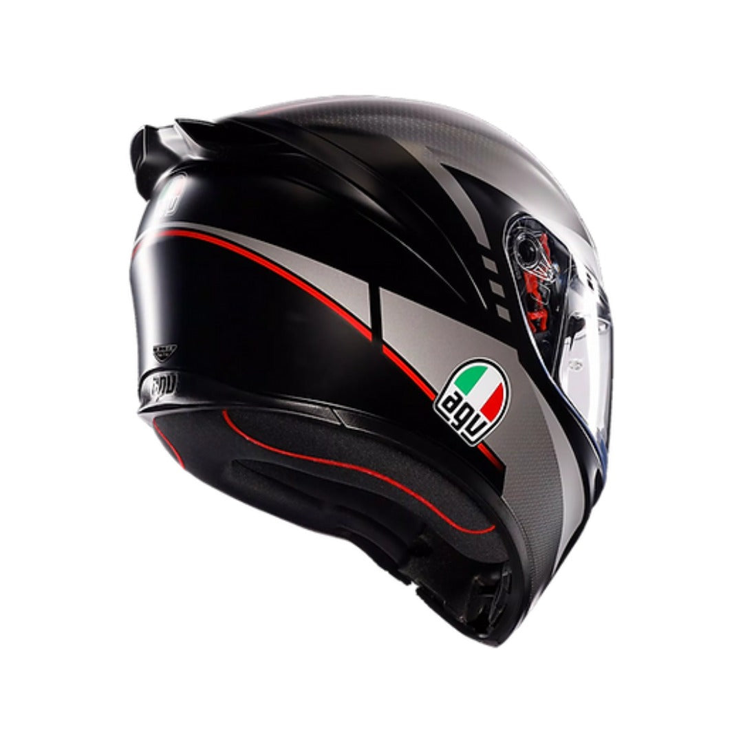 AGV K1 S LAP Matt Black Grey Red Helmet ISI ECE 22.06 Certified