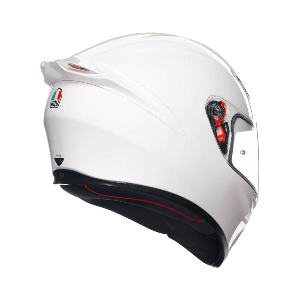 AGV K1 S Solid Gloss White Full Face Motorcycle Helmet ISI | ECE 22.06 Certified