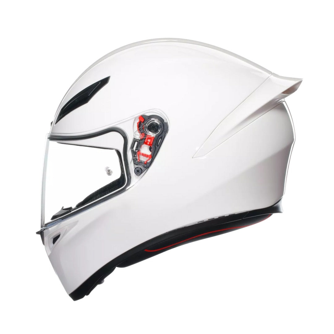 AGV K1 S Solid Gloss White Full Face Motorcycle Helmet ISI | ECE 22.06 Certified