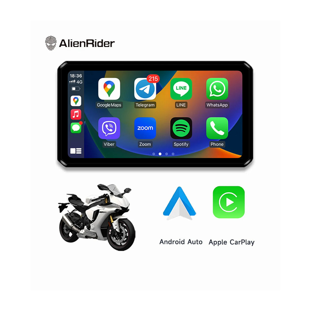 Alien Rider M2 PRO Motorcycle CarPlay Dual Recording Bike Navigation System