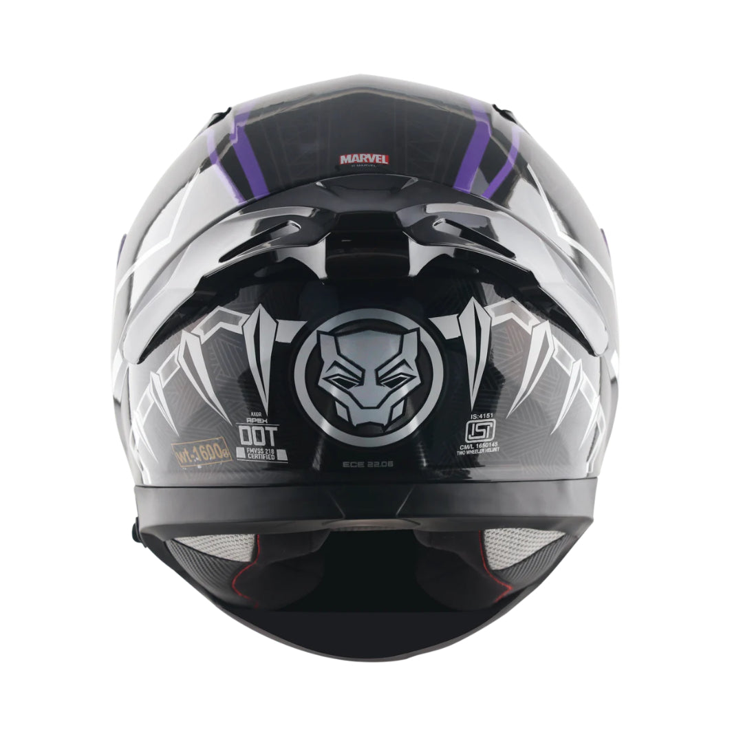 Apex Marvel Black Panther Full Face Helmet
