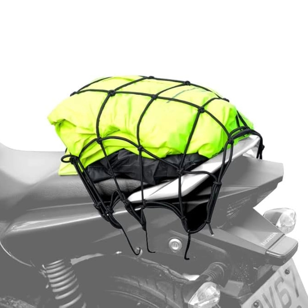 Motorcycle Seat Bungee Net - Black