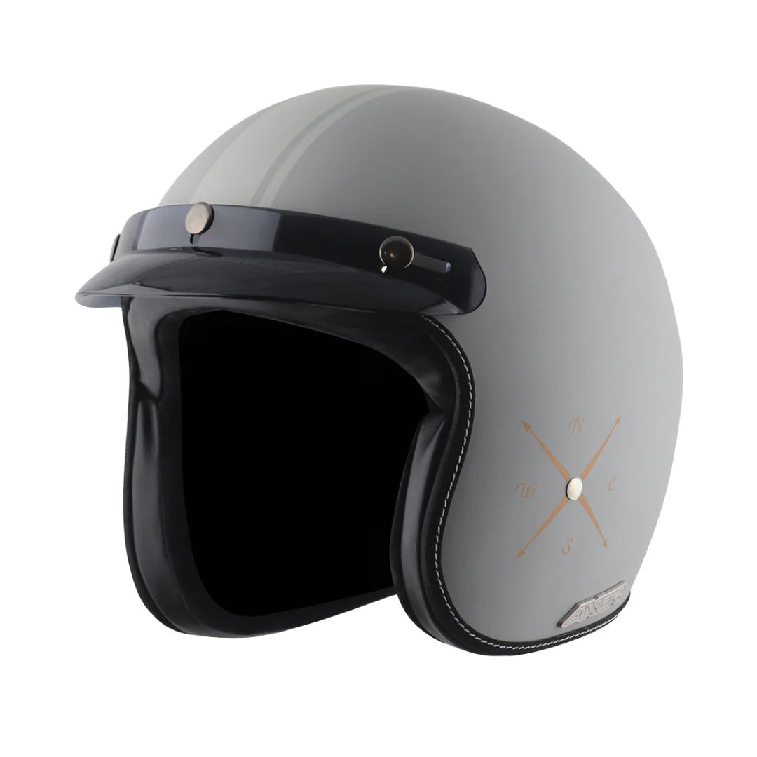 Axor Retro Jet Euro Globe Half Face Motorcycle Helmet