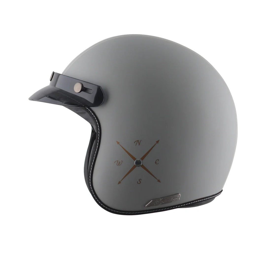 Axor Retro Jet Euro Globe Half Face Motorcycle Helmet