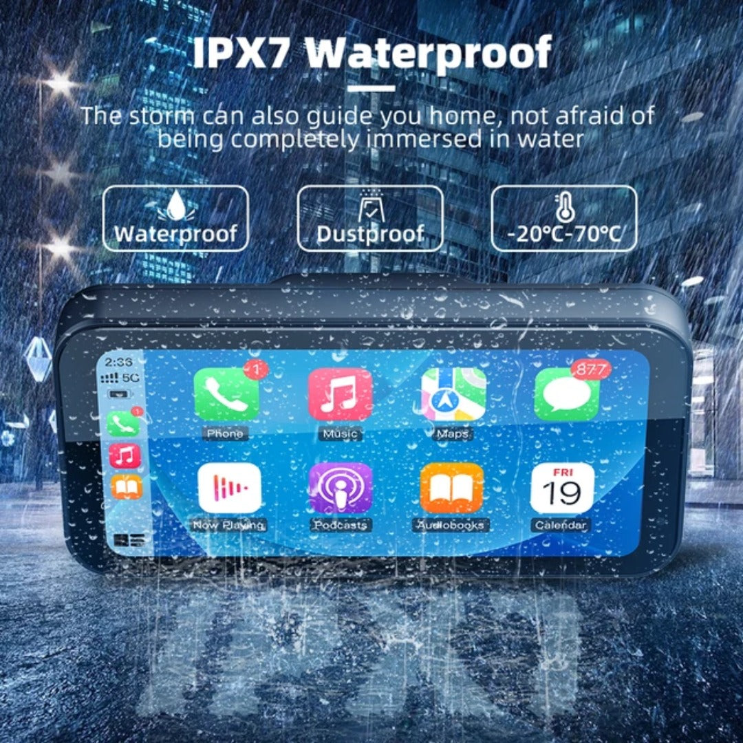 Display Only Model - S3P Lite 6.25 inch Motorcycle Navigation with Carplay 2K HD Screen ONLY with Handlebar Remote