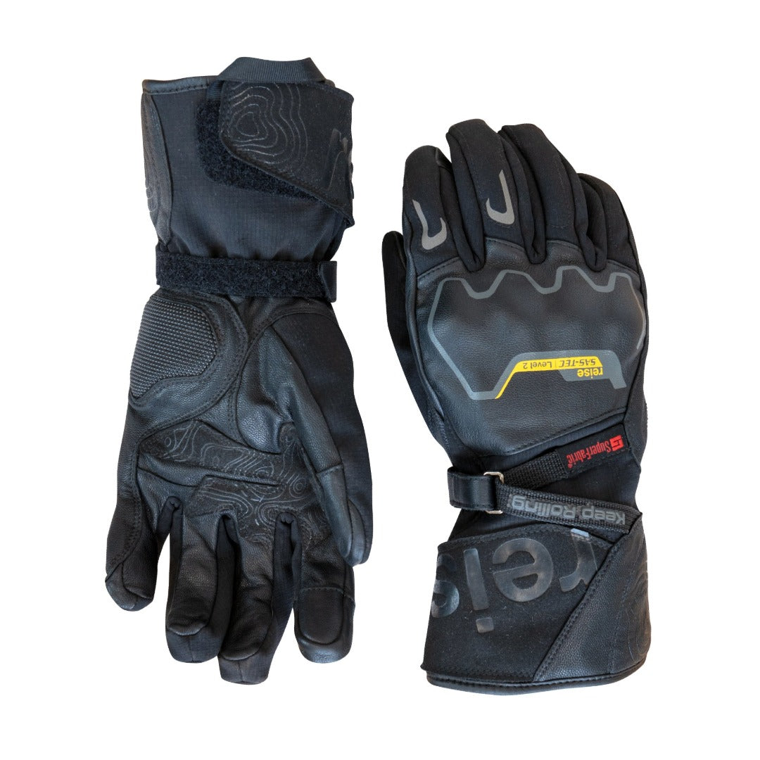 Reise Nubra Gloves Black – Waterproof Touring Motorcycle Gloves with SAS-TEC Protection