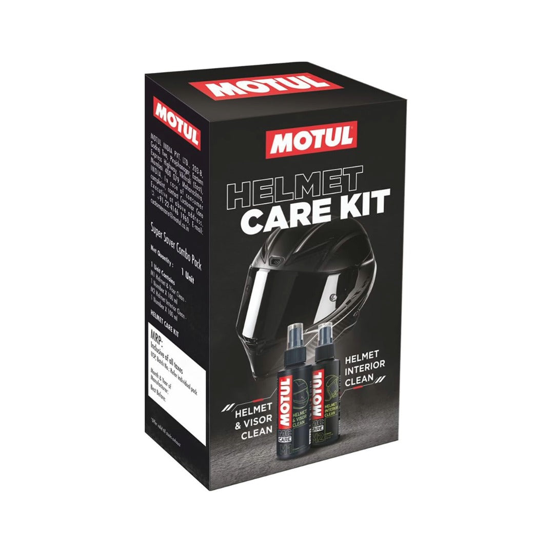 Motul Helmet Care Kit – Visor & Interior Cleaner Spray | Anti-Bacterial | Anti-Odour | Quick Dry | 100ml Each