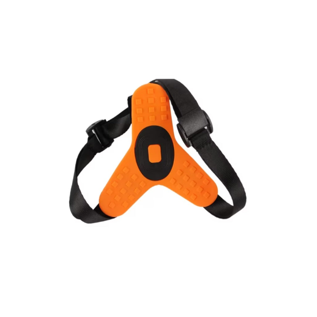 BSDDP Helmet Camera Mount – Chin Type Rubber Base (Orange)