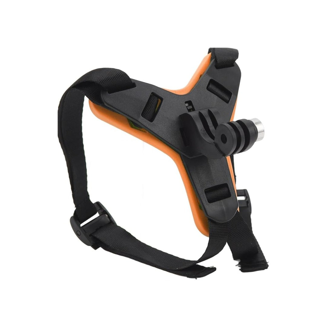 BSDDP Helmet Camera Mount – Chin Type Rubber Base (Orange)