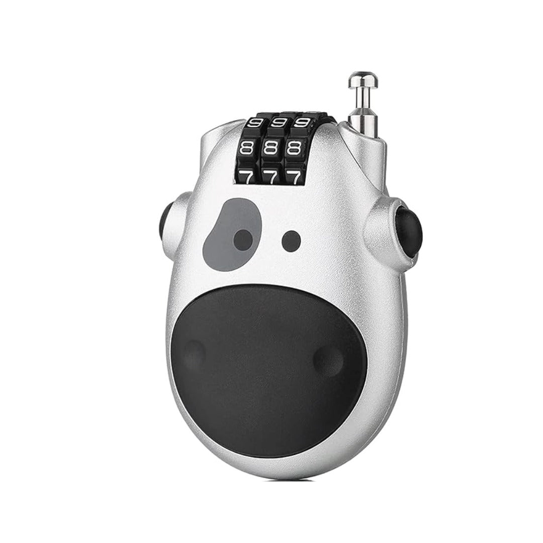 BSDDP Retractable Helmet Lock LOC11276 – Ridex Type Number Lock (Silver)