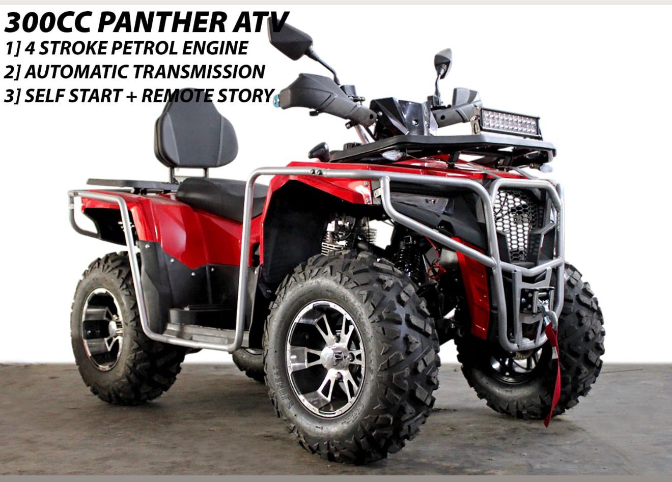 300CC Panther ATV Quad Bike | 4-Stroke Off-Road Petrol ATV with Electric Start & Winch