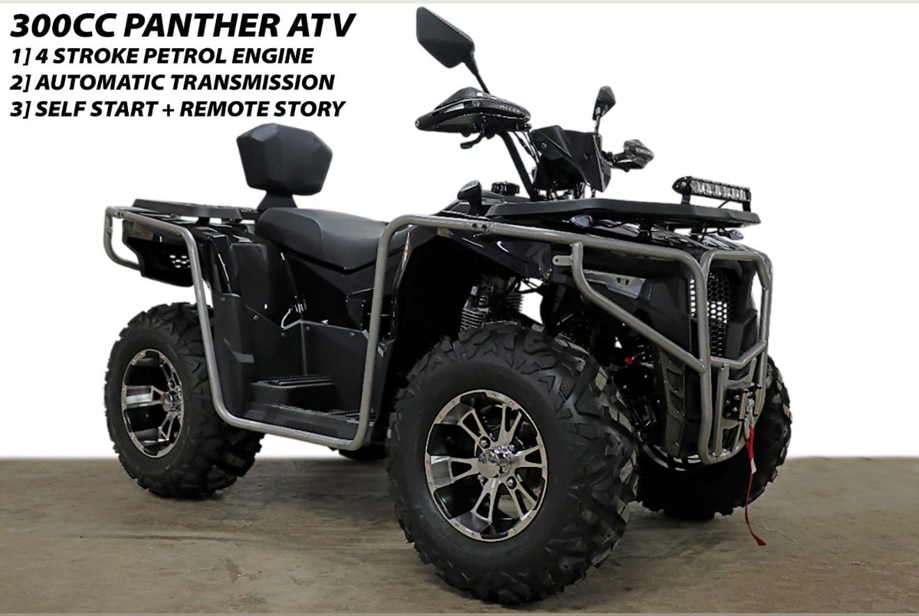 300CC Panther ATV Quad Bike | 4-Stroke Off-Road Petrol ATV with Electric Start & Winch