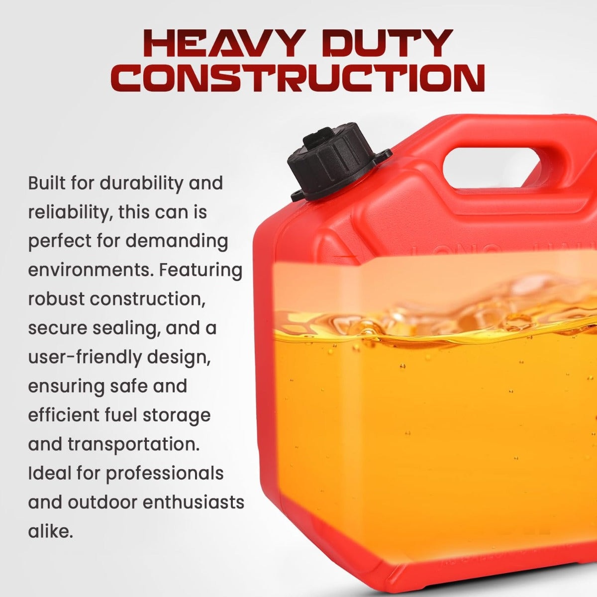 Jerry Can Fuel Can – Black & Red 5 L