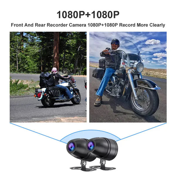 Aoocci C5 Pro All-in-One Motorcycle CarPlay Dash Cam with GPS & Anti-Theft | Front & Rear 1080P HD
