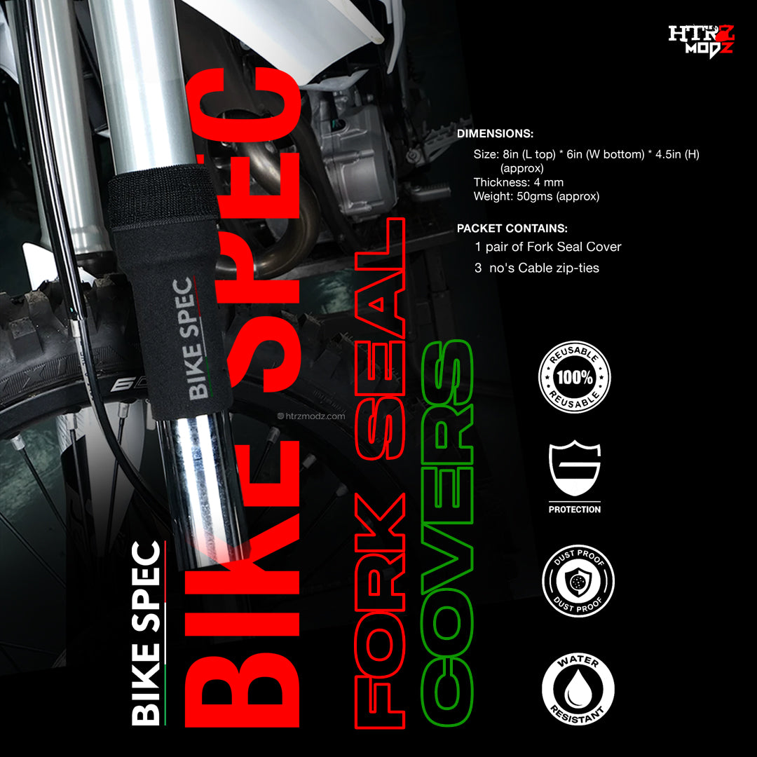 Bike Spec Fork Seal Covers – Universal & Dustproof