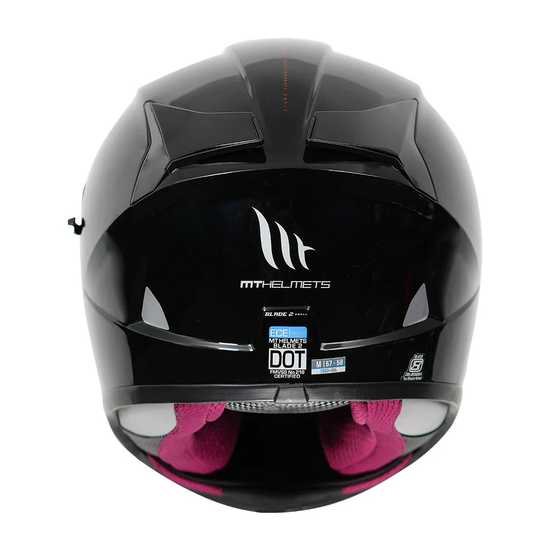 MT Blade 2SV A1 Solid Motorcycle Full Face Helmet | A1 Solid Gloss Black