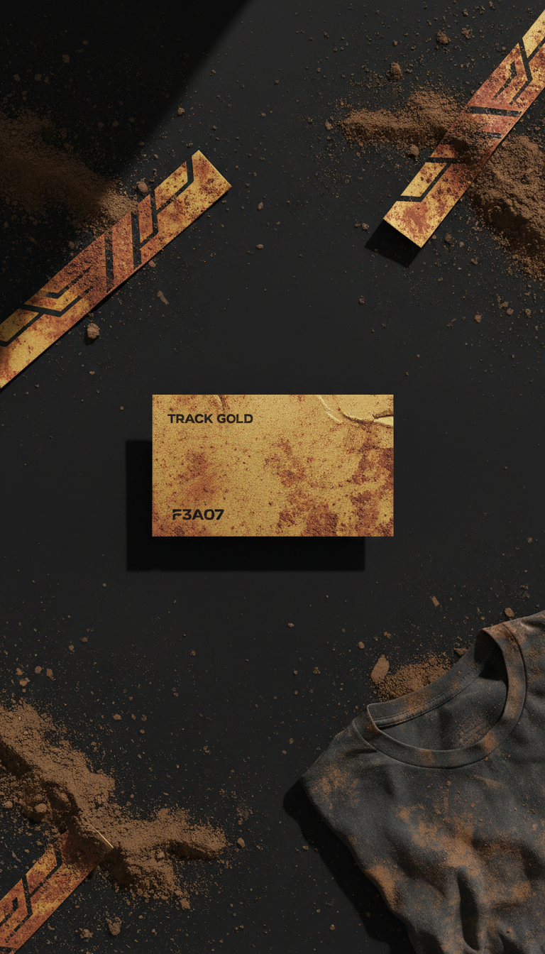 Track Gold Dirt-Textured Event Pass