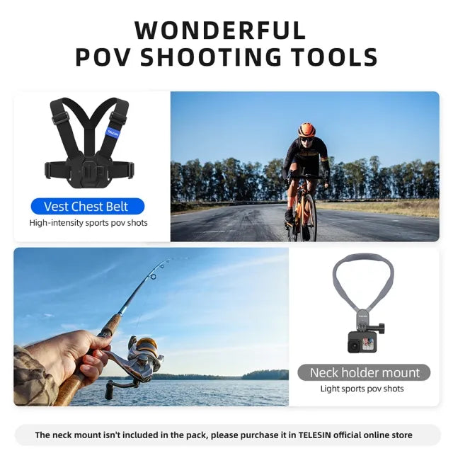 TELESIN New Vest Chest Strap for Action Cameras