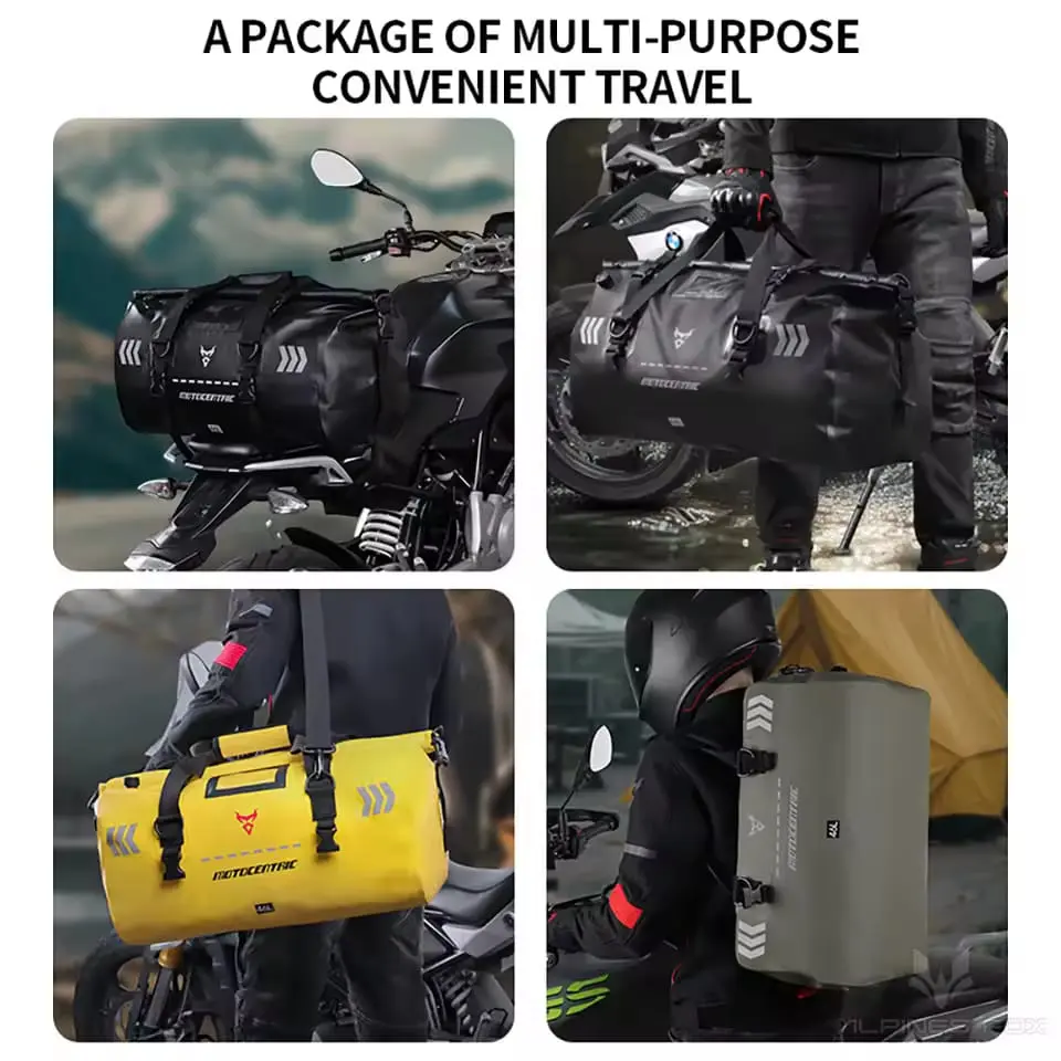 Moto Centric 66L tail bag multi-purpose travel use