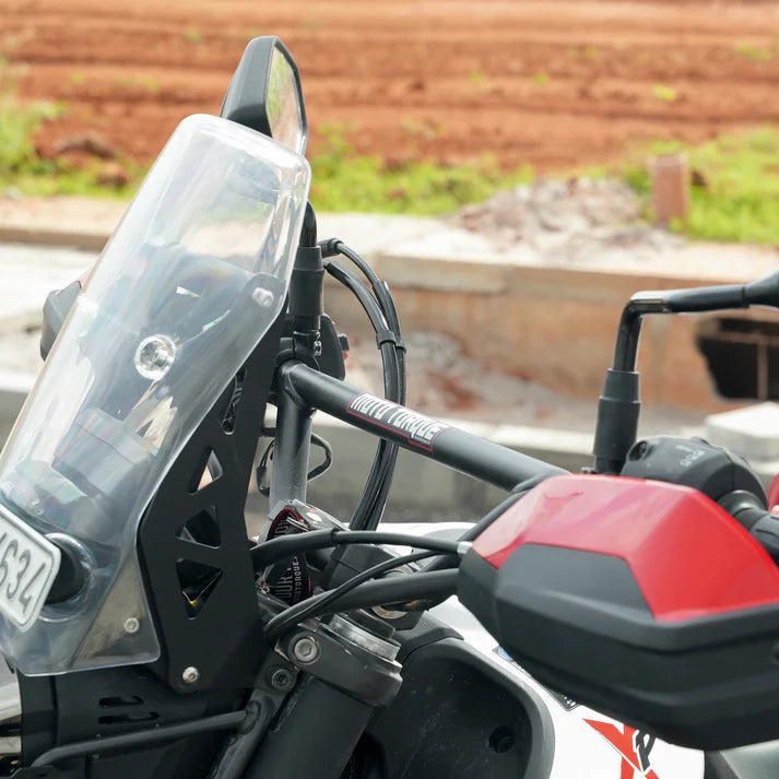 Moto Torque Handlebar with Clutch Cable for Hero Xpulse 210 – Heavy-Duty Steel | Ergonomic Upgrade