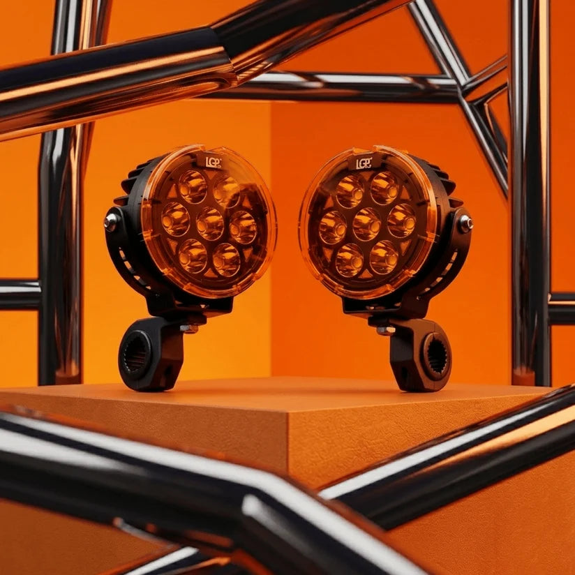 LGP DK80 Pro High Power LED Spotlight for Bike (Pair) | 160W 20,000LM | IP67 Waterproof Auxiliary Fog Light