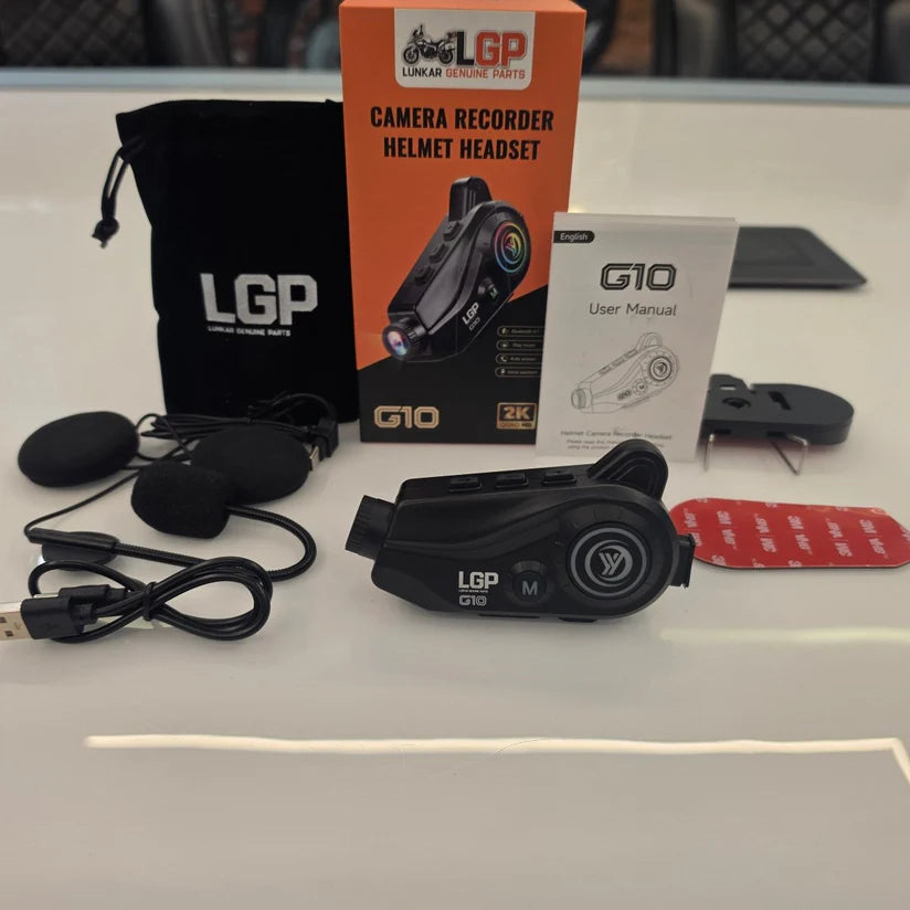 LGP G10 Bluetooth Camera Helmet Headset with 2K Action Camera