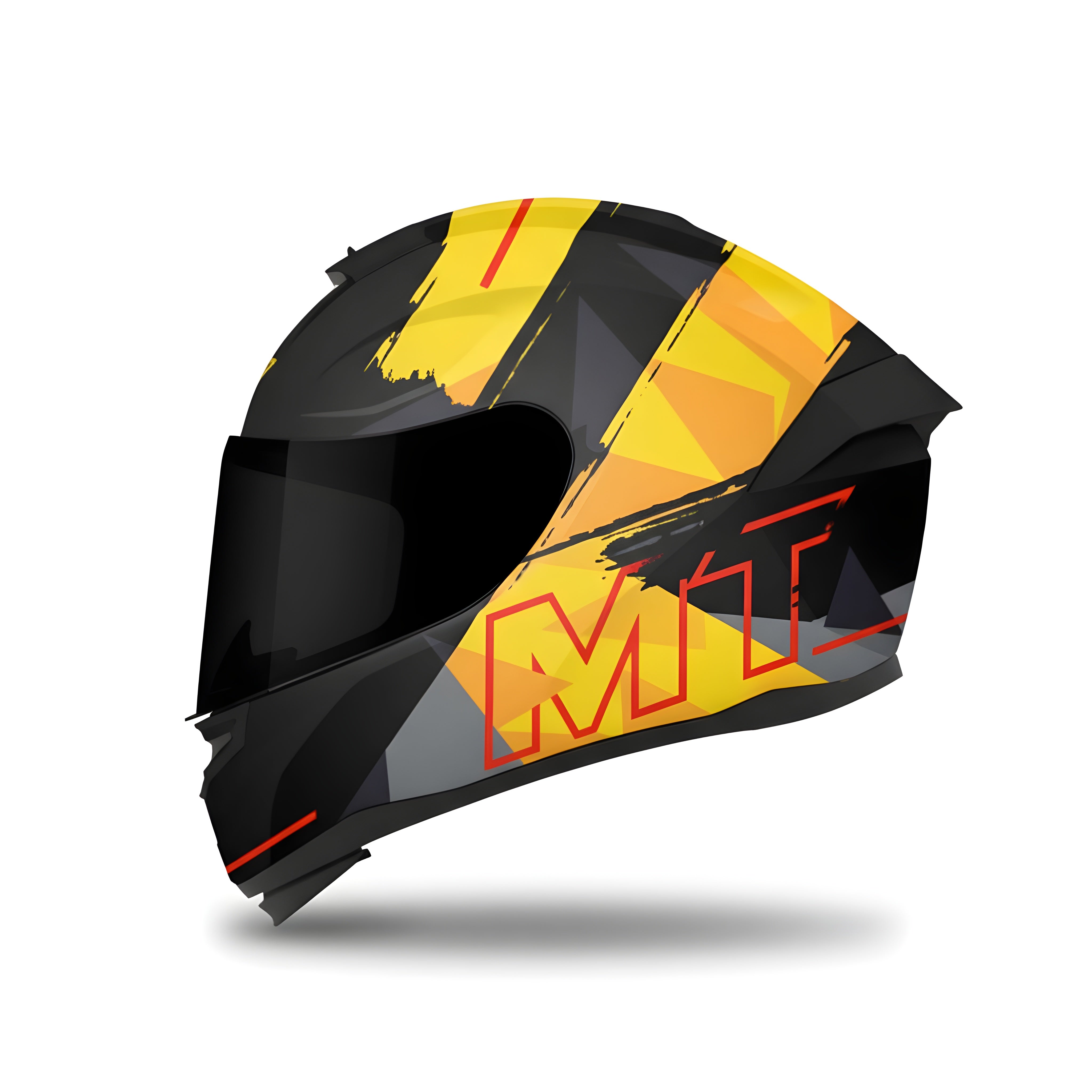 MT HUMMER MONTI B3 MOTORCYCLE FULL FACE HELMET - YELLOW
