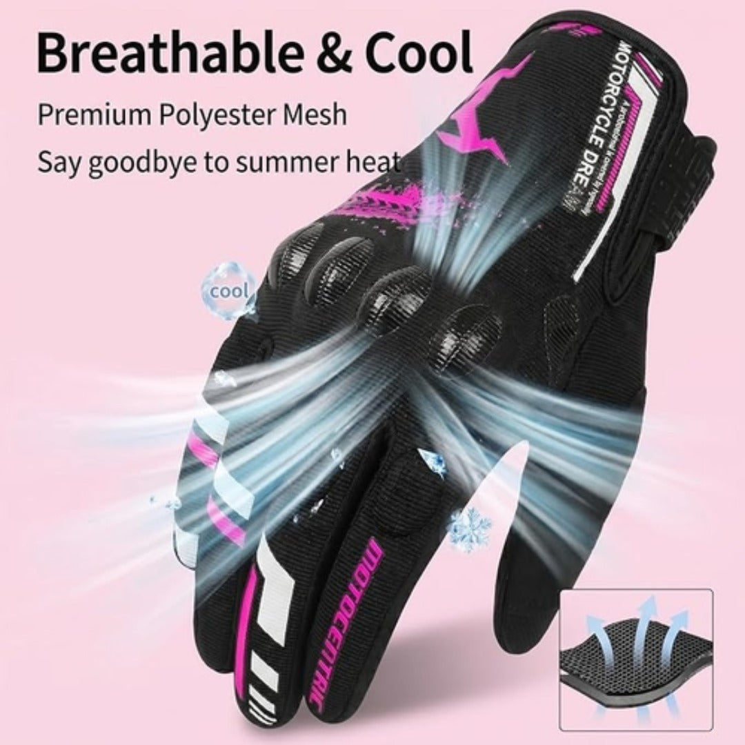MOTOCENTRIC Motorcycle Riding Gloves – Summer Breathable Touchscreen Compatible