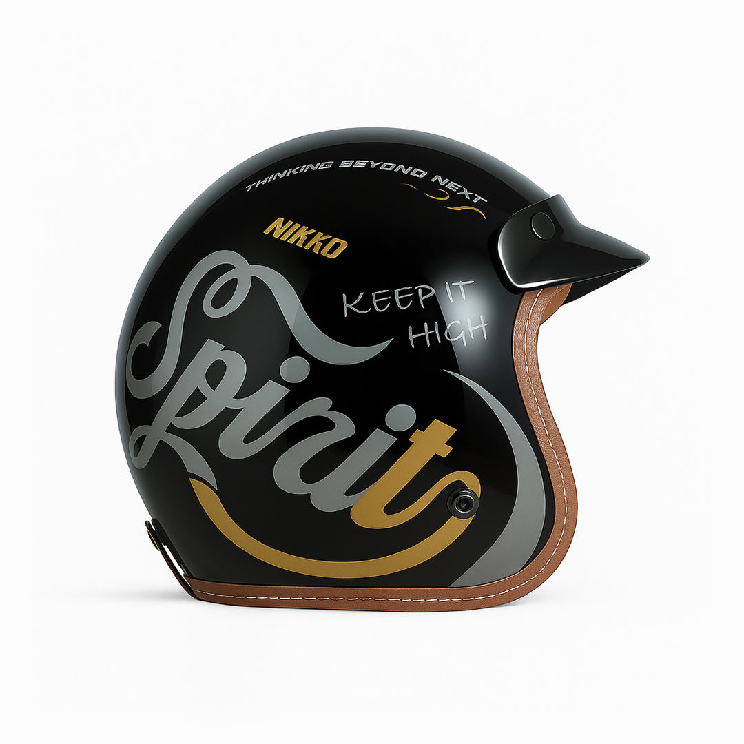 Nikko N-356 III Retro Gloss Half Face Helmet