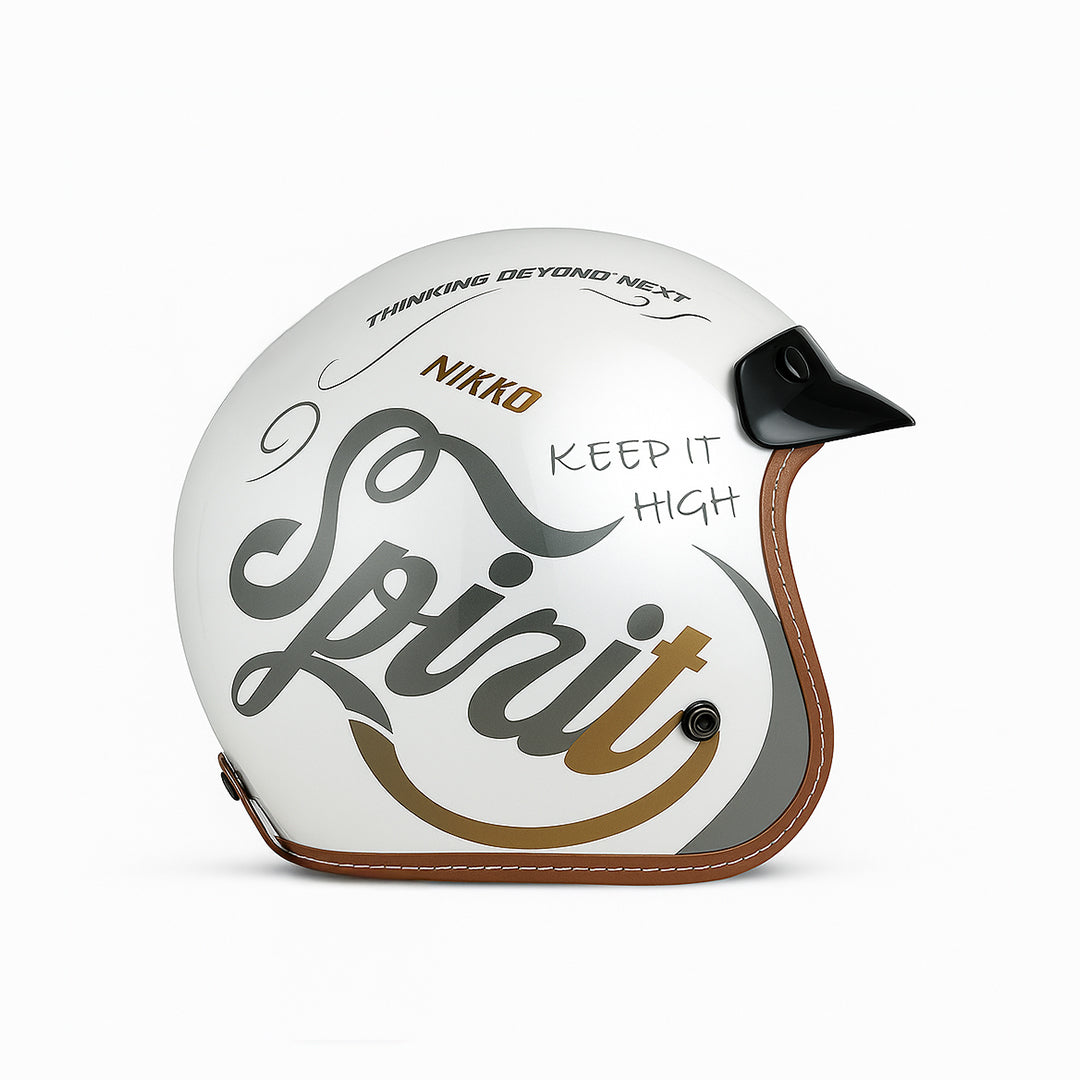 Nikko N-356 III Retro Gloss Half Face Helmet