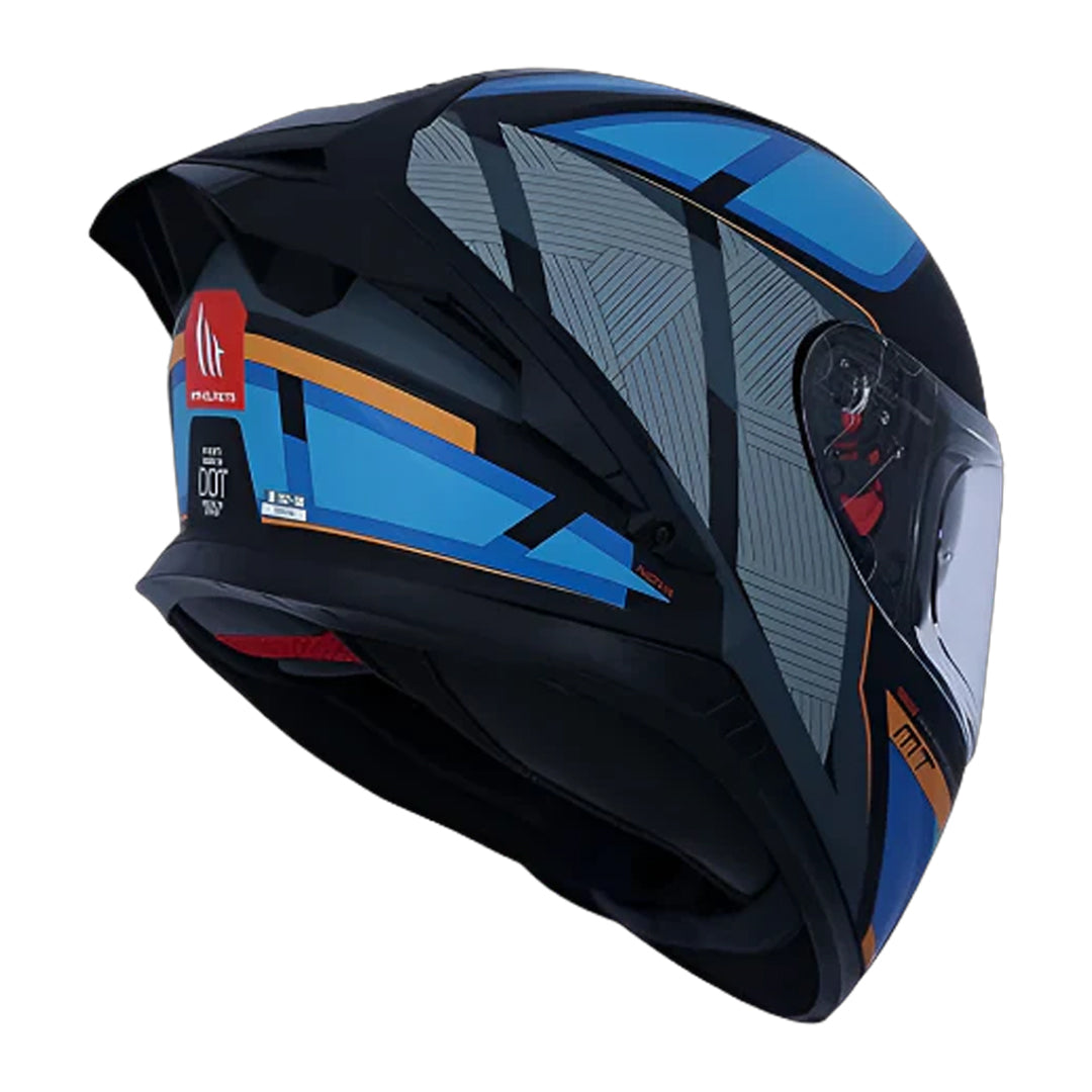 MT THUNDER 3 SV PRO MOTORCYCLE HELMET - Nova B2 Gloss Blue Grey Orange