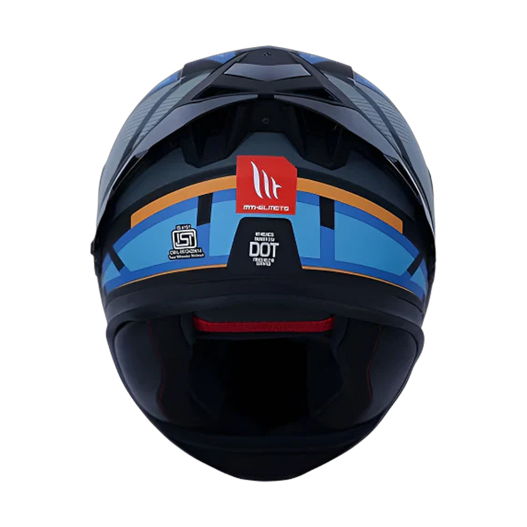 MT THUNDER 3 SV PRO MOTORCYCLE HELMET - Nova B2 Gloss Blue Grey Orange