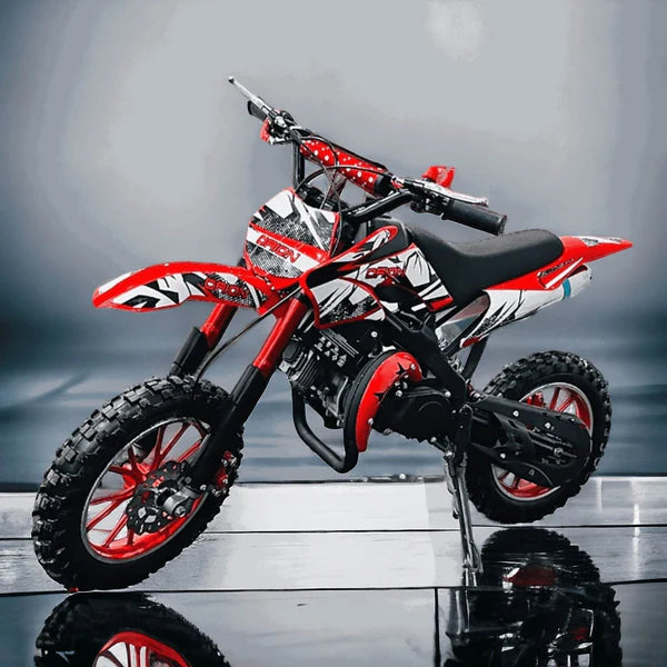 50cc Kids Dirt Bike with Self & Pull Start | Disc Brakes | Ages 4-13