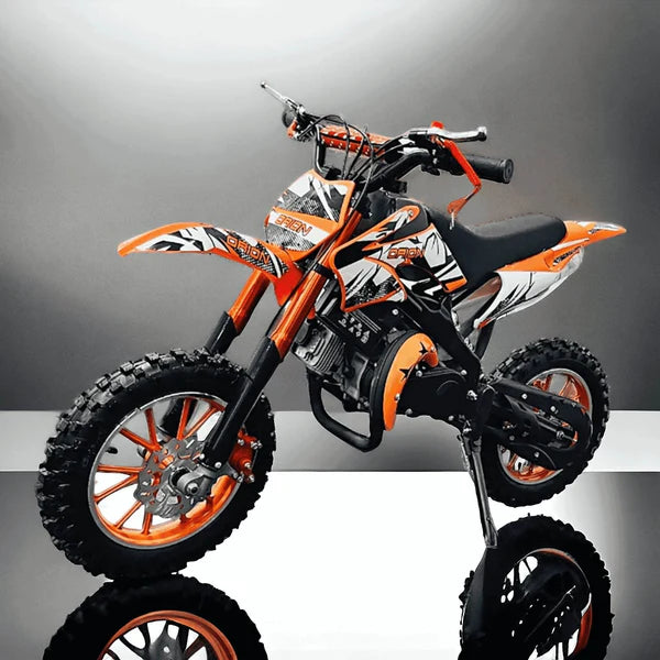 50cc Kids Dirt Bike with Self & Pull Start | Disc Brakes | Ages 4-13