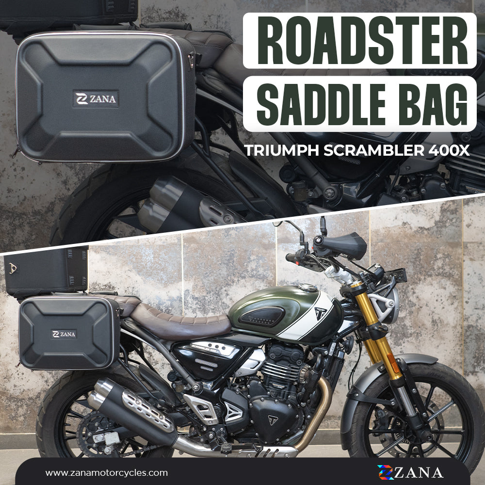 Zana Roadster Saddle Bag 60L (30L Each) – Universal Motorcycle Saddle Bags | Touring Luggage