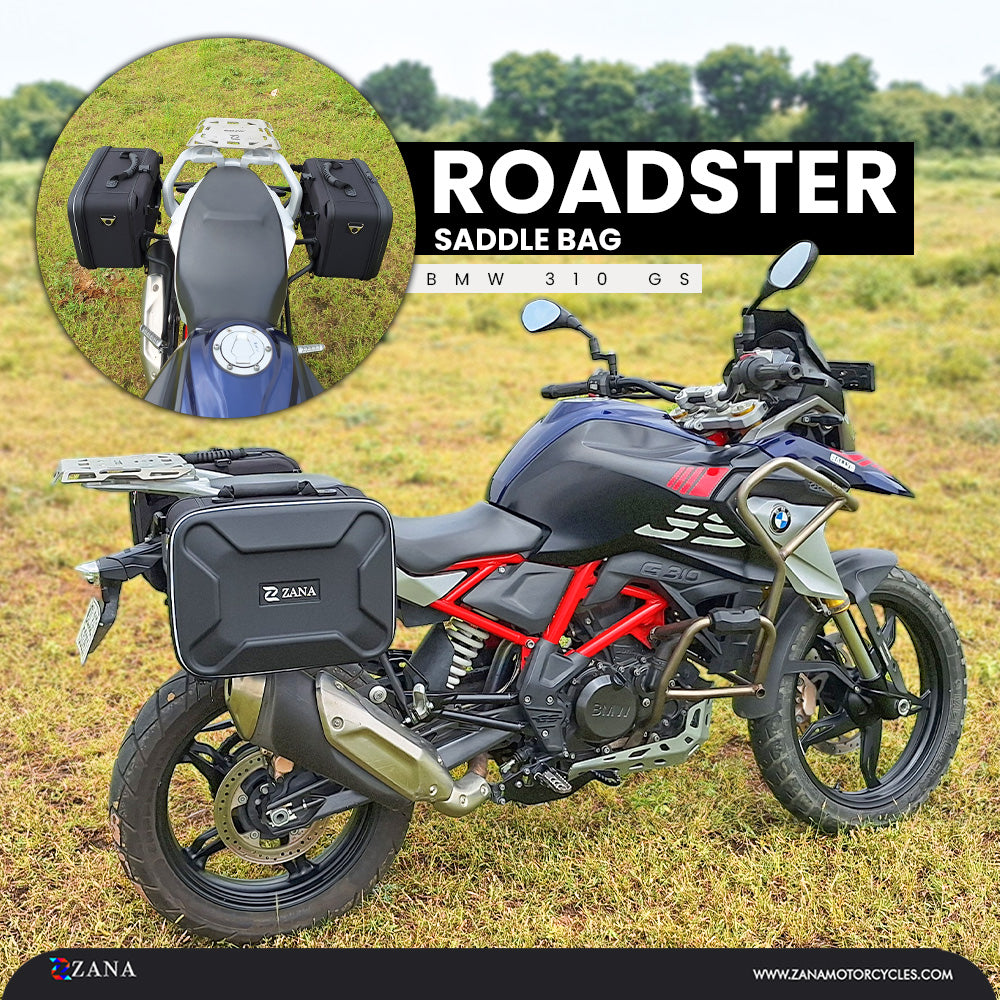 Zana Roadster Saddle Bag 60L (30L Each) – Universal Motorcycle Saddle Bags | Touring Luggage