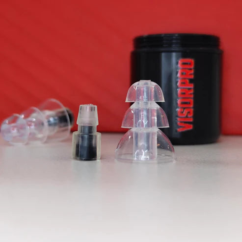 RideMute Level 1 Motorcycle Earplugs by VisorPro 26dB Wind Noise Reduction