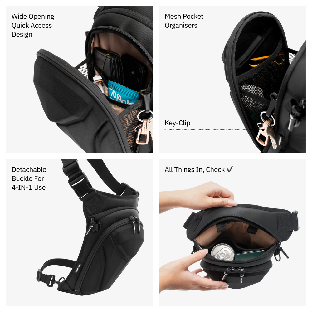Unisex Waist Multipurpose Utility Bag ARC 4IN1 - Travel Bag | Vantora