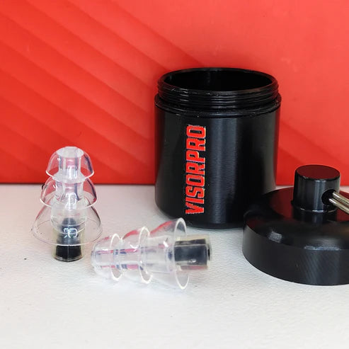 RideMute Level 1 Motorcycle Earplugs by VisorPro 26dB Wind Noise Reduction