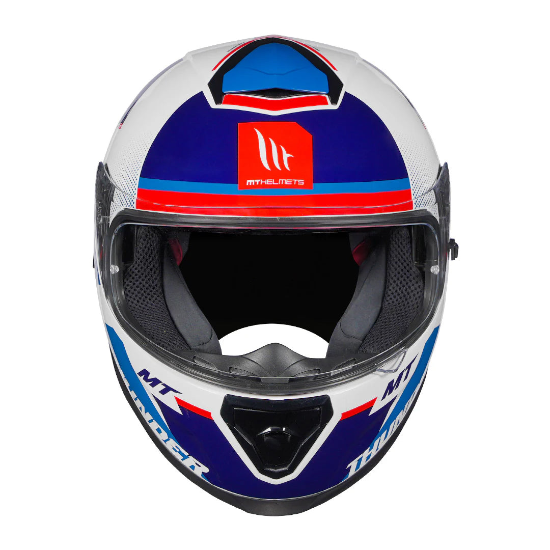 MT Thunder 3 SV Pro Arual A0 Helmet - Gloss White Blue Red