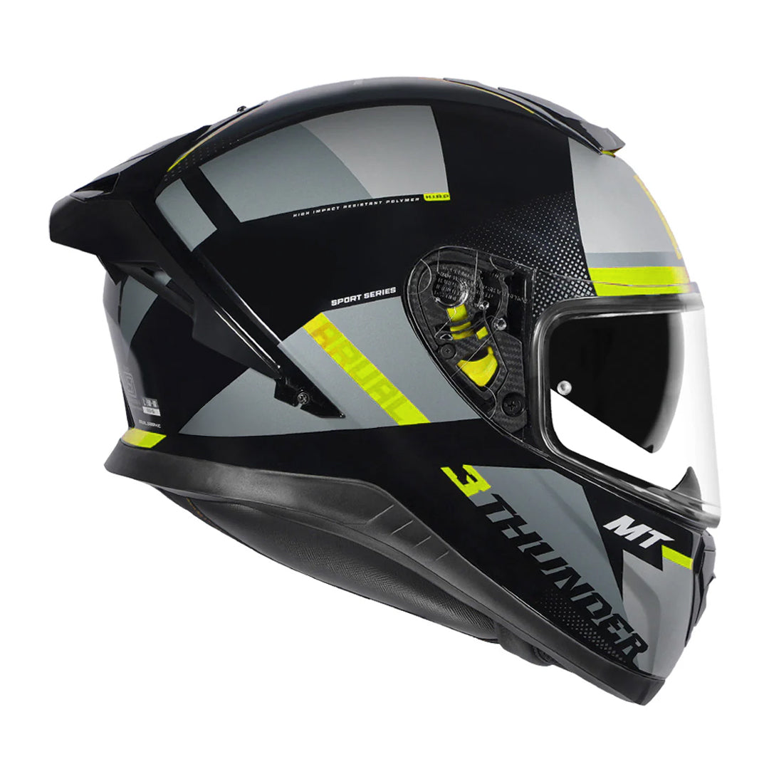 MT Thunder 3 SV Pro Arual B13 Helmet - Gloss Black Grey Neon