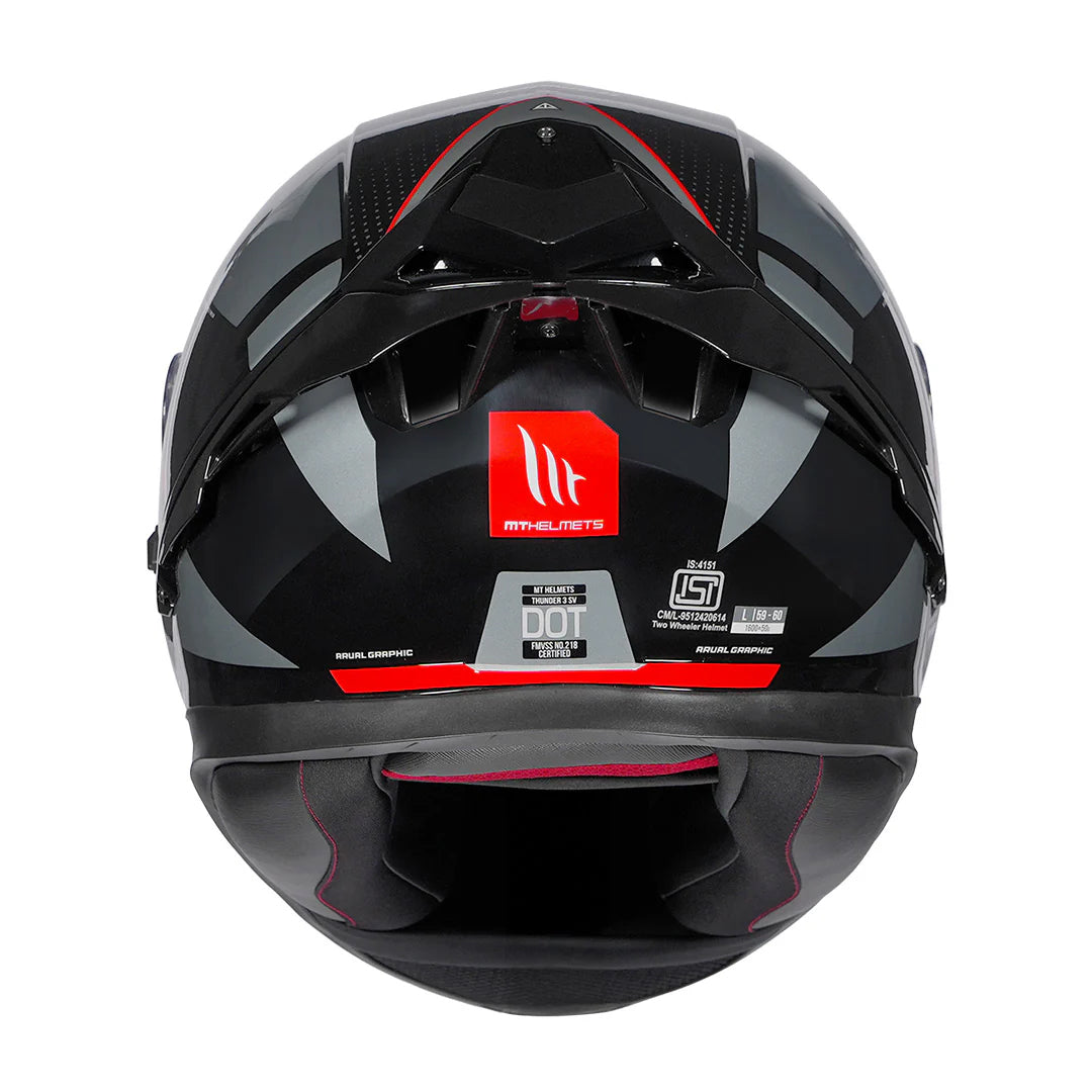 MT Thunder 3 SV Pro Arual B1 Helmet - Gloss Grey Black Pink