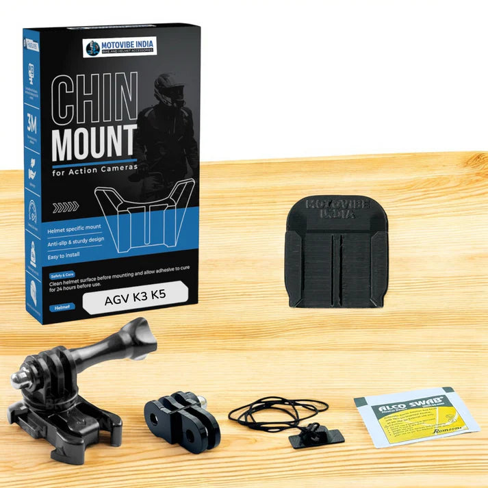 MotoVibe Helmet Chin Mount for Action Cameras – AGV K3SV / K5
