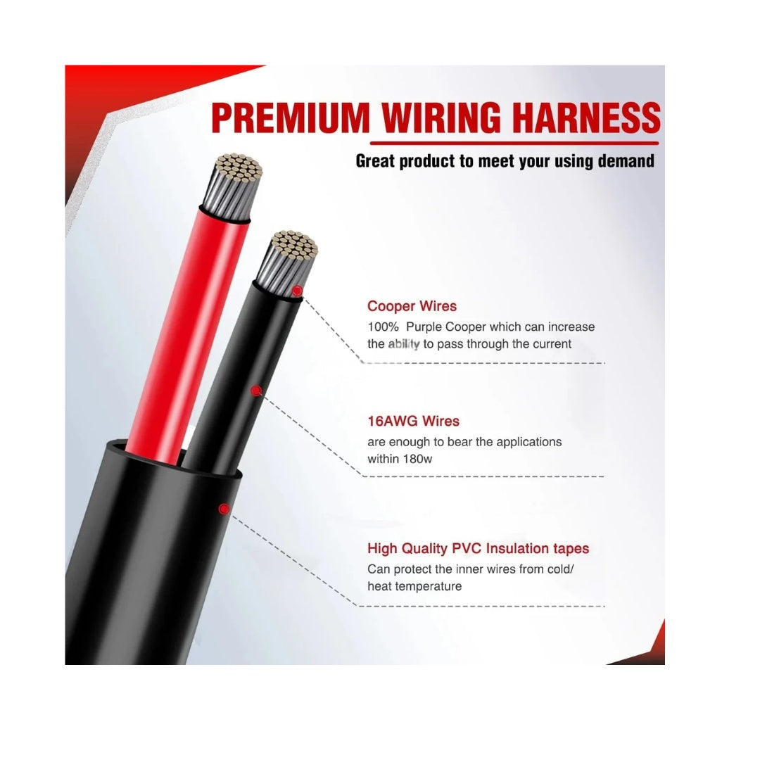 HJG Wiring Harness Kit with Flash Mode and Canbus - Foglight Wiring Harness Kit