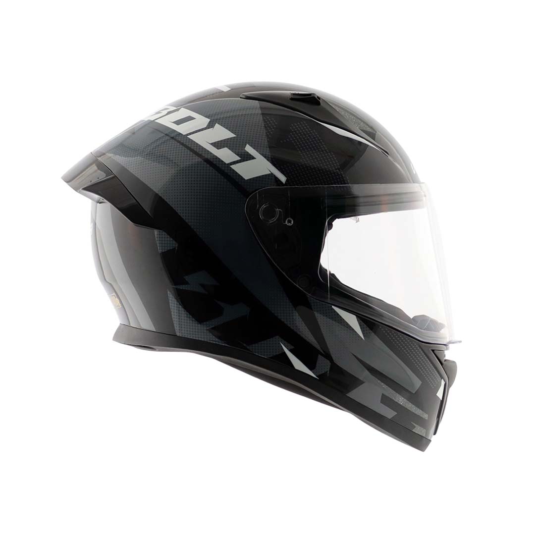 Vega Bolt Macho Black Grey Full Face Helmet