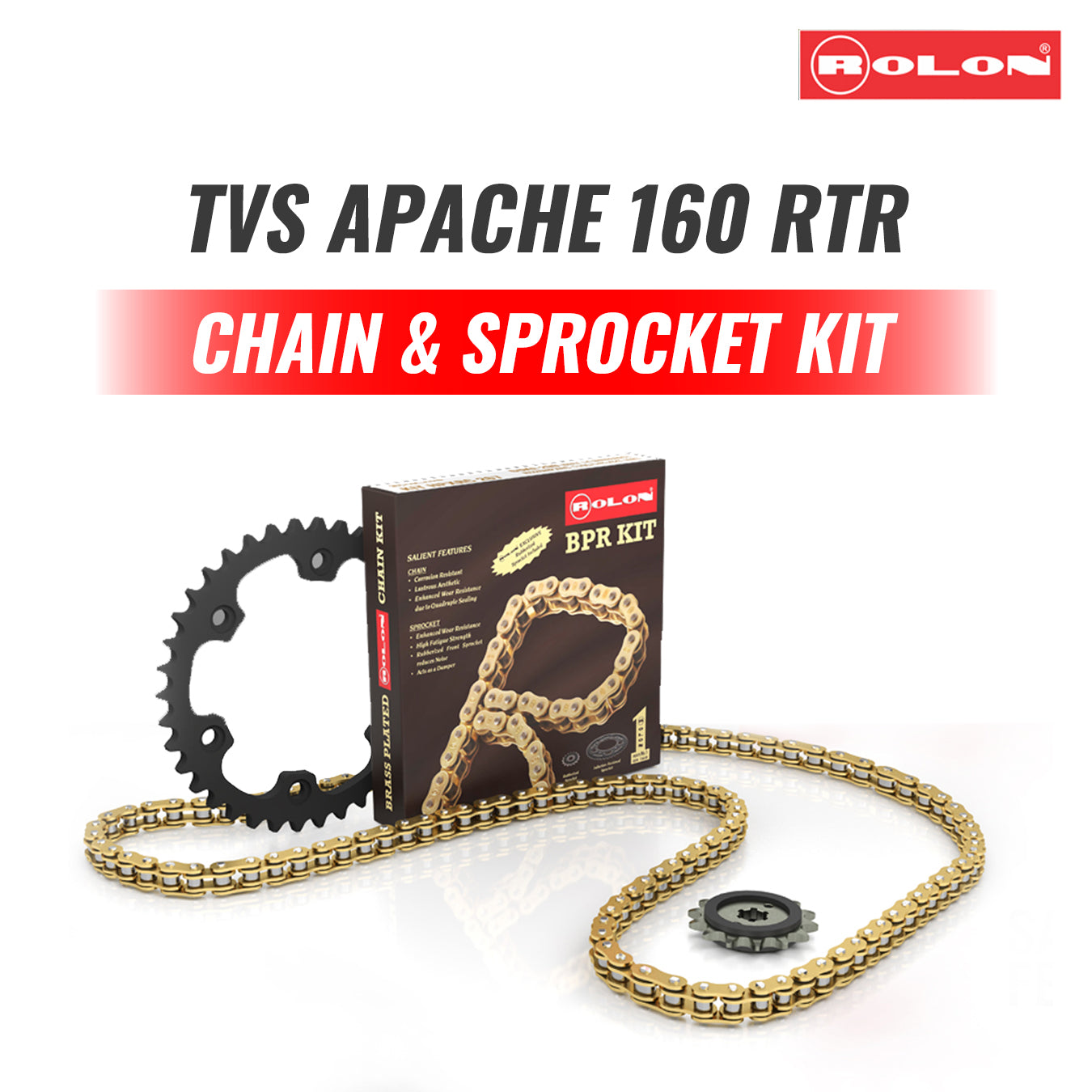Rolon Brass Chain Sprocket For TVS Apache RTR 160 2V