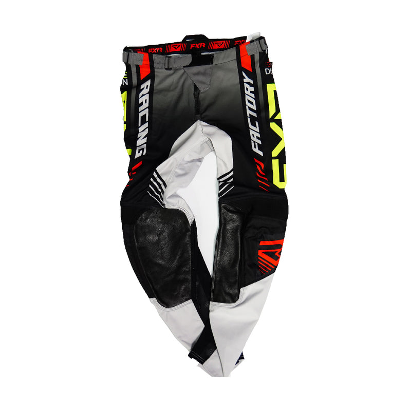 2023 FXR Racing Clutch Pro Jersey Grey Black HiVis With Pant/Fxr Prime Mx Glove -Combo