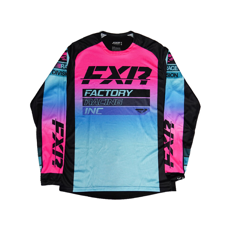 FXR Clutch 2023 Motocross Jersey With Pant Blue Black Pink/Jersey/Pant