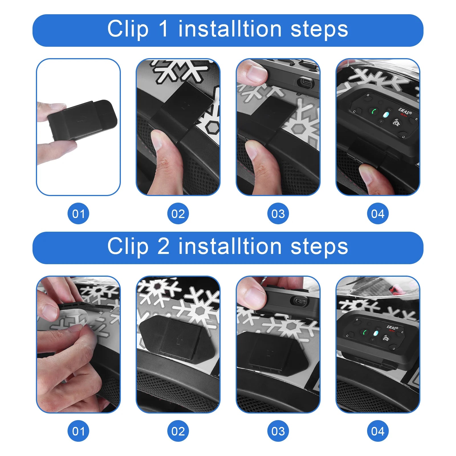 EJEAS V6 Pro+ Motorcycle Bluetooth Headset
